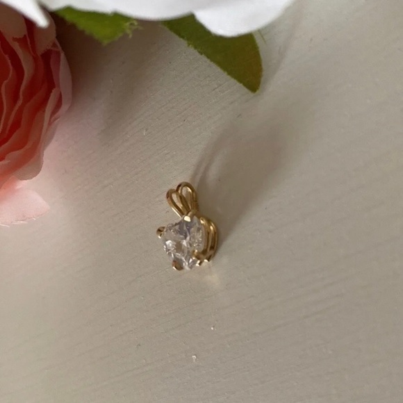 Diamond Nexus Solid 14K Solid Yellow Gold 1.71 carat Heart Pendent - Picture 6 of 11